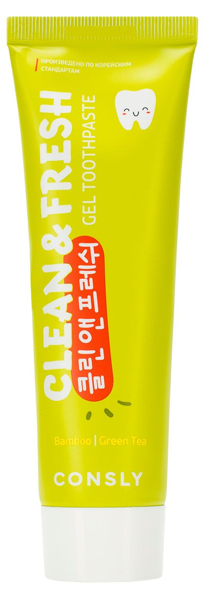 

Зубная паста Consly Clean&Fresh гелевая с экстрактами бамбука и зеленого чая 105 г