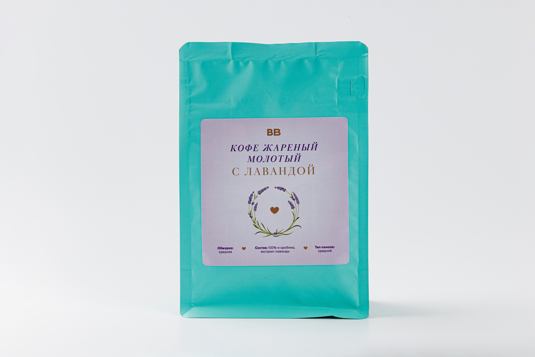 

Кофе жареный молотый ВкусВилл с лавандой 150 г