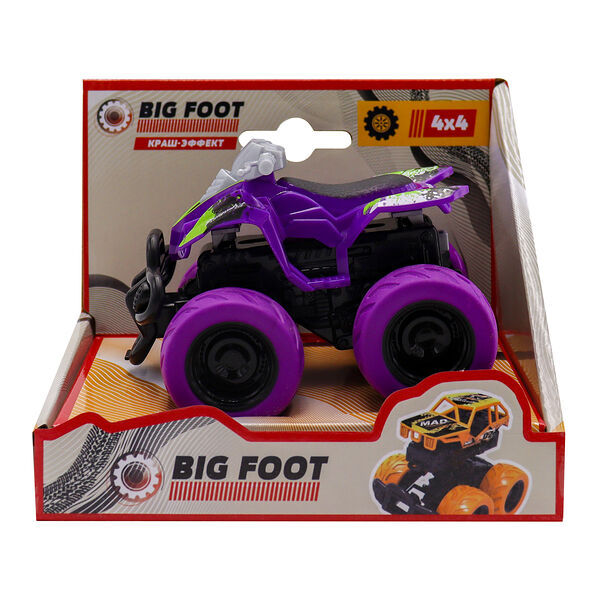 Машинка фрикц Квадроцикл с краш-эффектом 4х4 фиолет Funky Toys FT5899