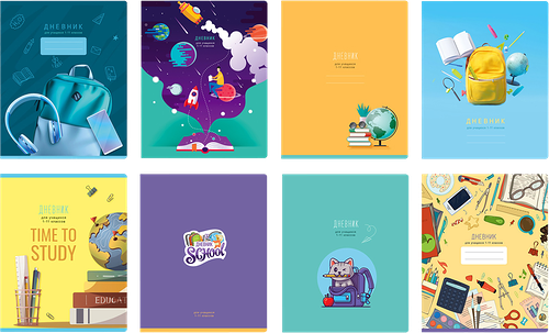 Дневник BG Mix-8 универсальный, 1-11 класс, 48 листов, на скобе, матовая ламинация в ассортименте 1 шт