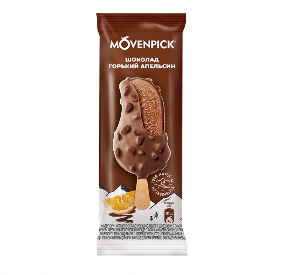 

Мороженое эскимо Movenpick Шоколад-горький апельсин 69 г