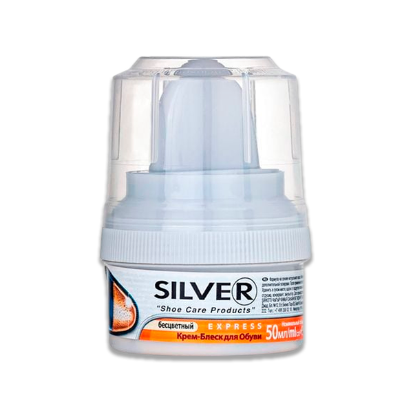 Крем-блеск Silver для обуви, бесцветный 50 мл