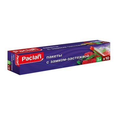 Пакеты с замком-застёжкой Паклан (Paclan) 27 x 28 см 3 л 10 шт.