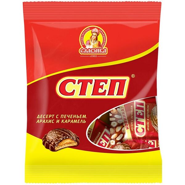 Конфеты Степ Десерт с печеньем ТМ Славянка, 190г