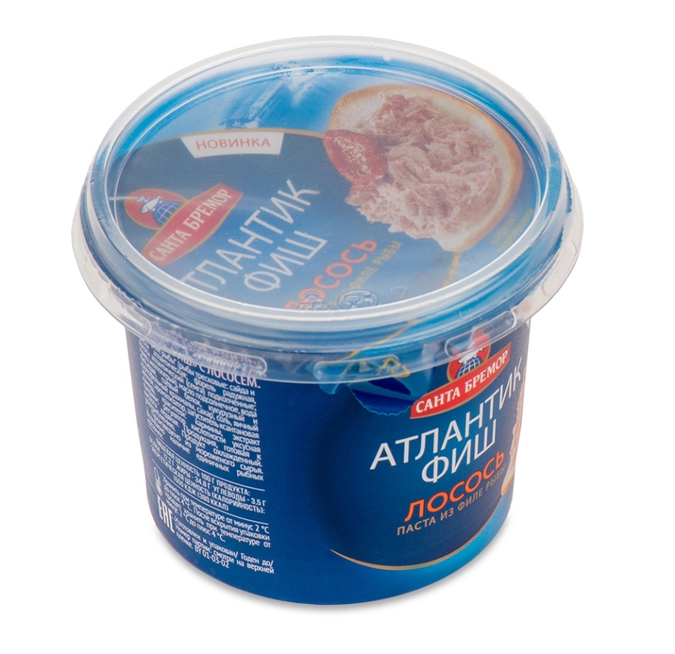 

Паста из филе тресковых рыб «Атлантик Фиш» с лососем, «Санта Бремор», 140 г, Беларусь