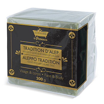 Мыло кусковое «Традиции Алеппо», Les Petits Bains de Provence, 200 г, Франция
