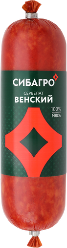 

Колбаса копчено-вареная СибАгро Сервелат Венский 350 г
