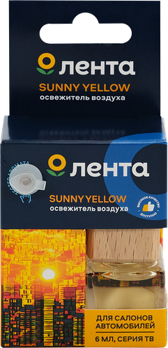 Освежитель воздуха автомобильный ЛЕНТА Sunny yellow, 6мл