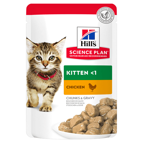 Влажный корм для котят Hill's Science Plan Kitten с курицей кусочки в соусе 85 г
