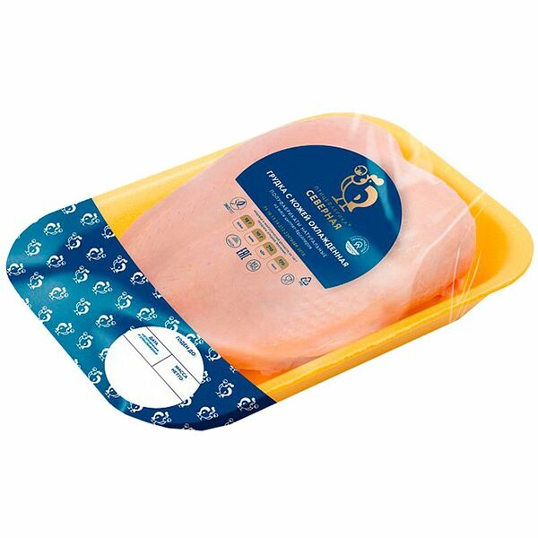 Грудка куриная СЕВЕРНАЯ с кожей охлажденная вес 