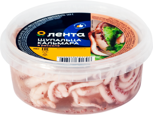 

Кальмар ЛЕНТА в рассоле, щупальца, 300г