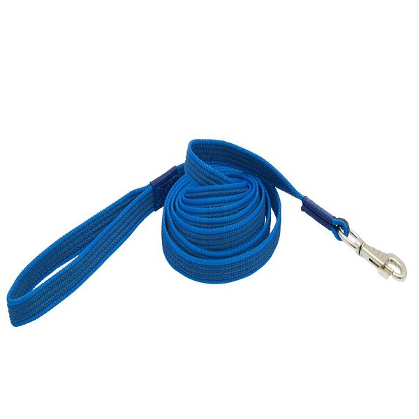 Поводок для собак Каскад нейлон с латексной нитью двухсторонний , 20 мм х 2 м, синий