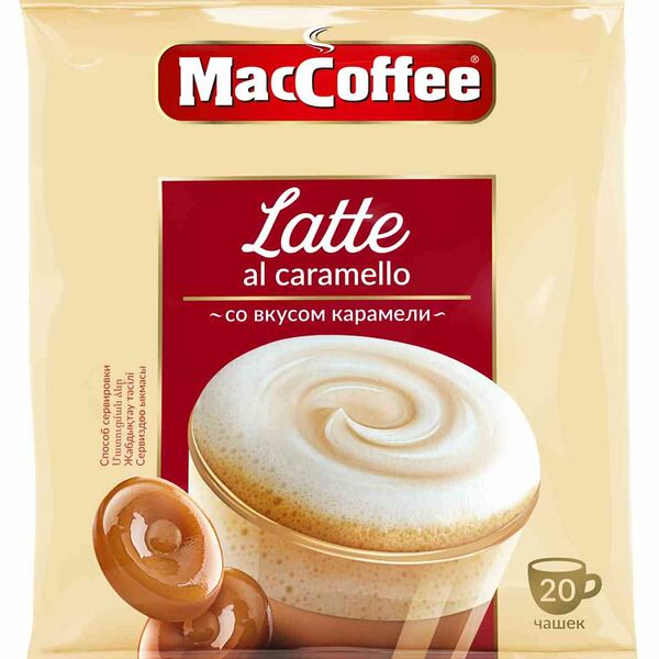 Напиток кофейный MacCoffee Latte Al Caramello со вкусом карамели 20 шт x 22г