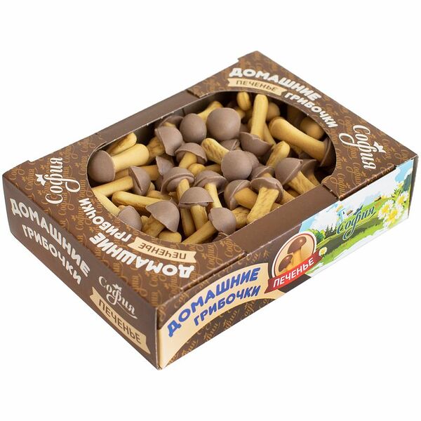 Печенье София Домашние Грибочки с молочной глазурью 180 г