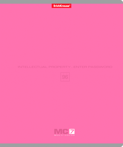 

Тетрадь общая ErichKrause MC-7 на скобе в клетку 96 л. цвет в ассортименте