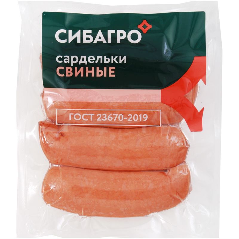 

Сардельки Сибагро свиные ГОСТ 400 г
