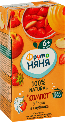 

Компот ФрутоНяня яблоко и клубника