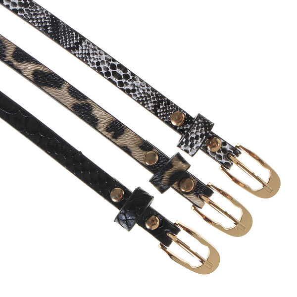 Юl ремень женский, пу, сплав, длина 105см, ширина 1см, 3 цвета, рж19-6