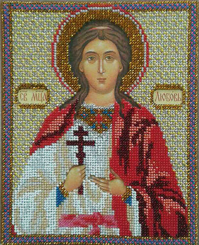 В313 Набор для вышивания бисером Кроше 'Св. Любовь'12х14,5 см