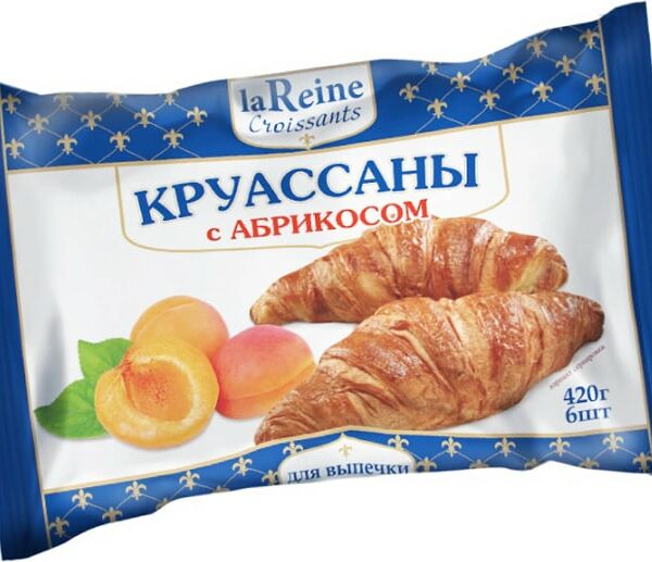 Круассаны La Reine с абрикосом для выпечки замороженный 420г