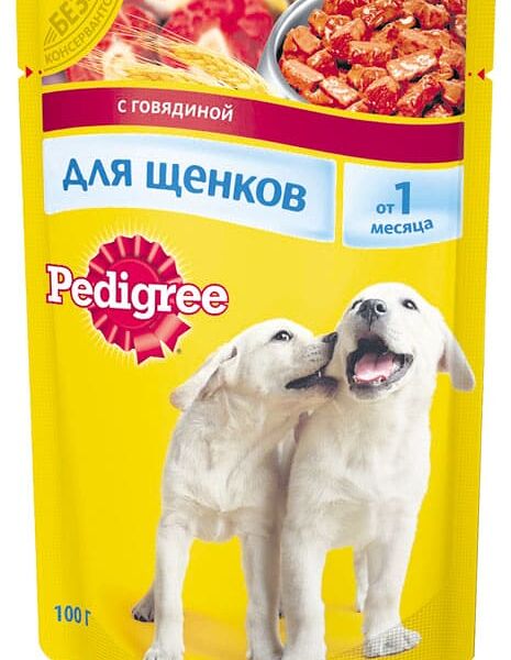 Корм для щенков говядина Pedigree 85г