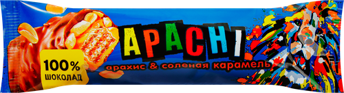 

Батончик Apachi Арахис и соленая карамель вафельный в шоколаде 40г
