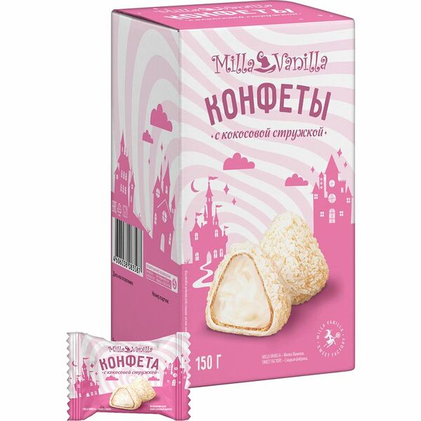 Конфеты Milla Vanilla с кокосовой стружкой 150г