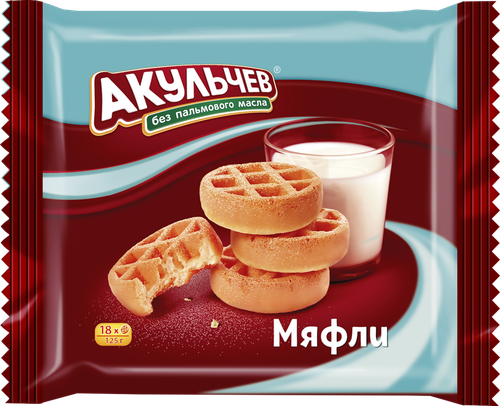 

Вафли мягкие Акульчев Мяфли 125 г