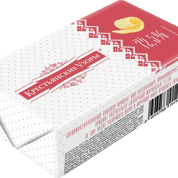 Продукт растительно-сливочный Крестьянские узоры 72.5%