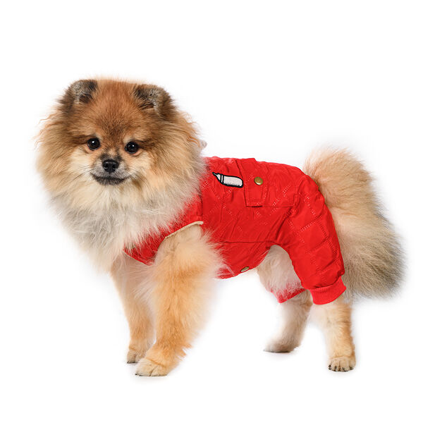 Комбинезон для собак S красный (унисекс)