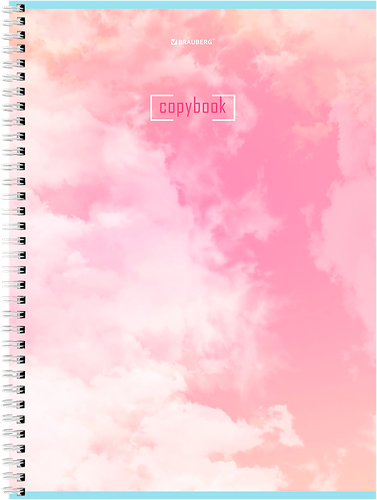 Тетрадь BRAUBERG Cloud, А4, 80 листов, в клетку, дизайн в ассортименте