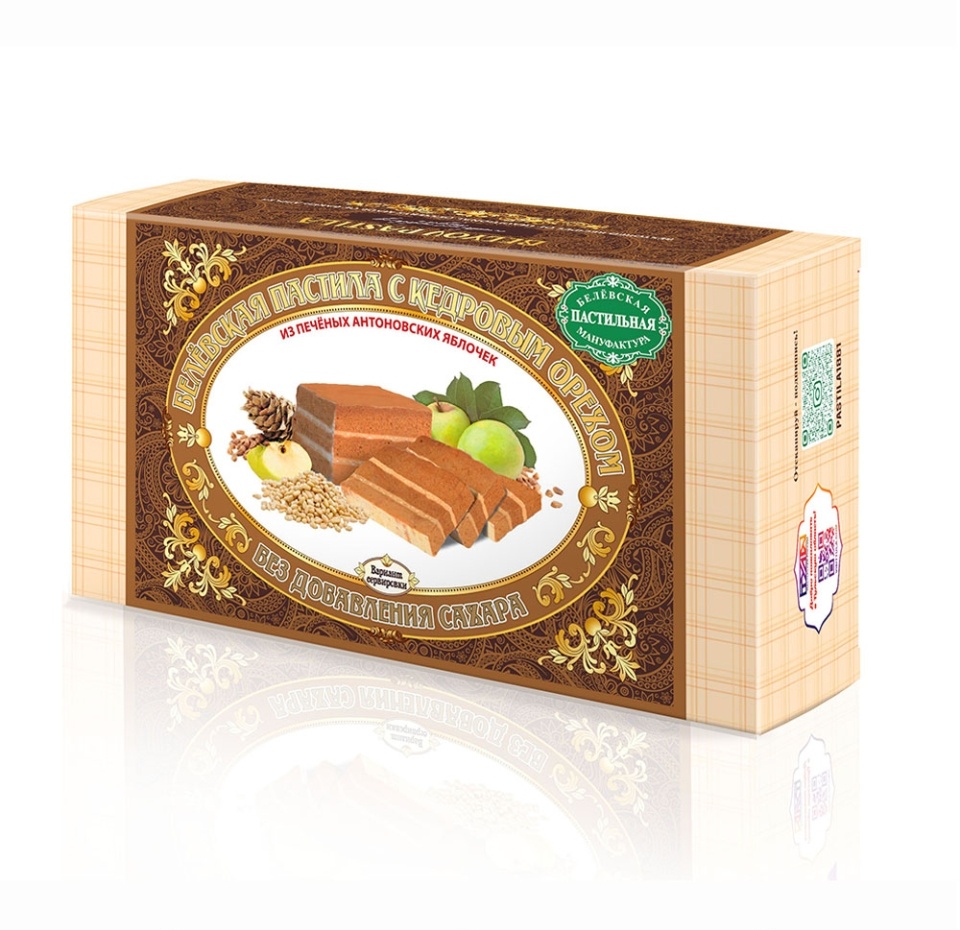 

Пастила Белёвская без добавления сахара с кедровым орехом 180 г