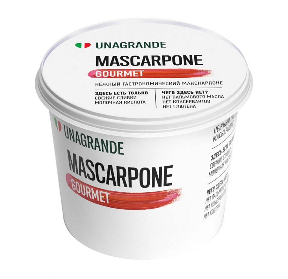 

Сыр Маскарпоне 80% Unagrande 0.5кг, Россия