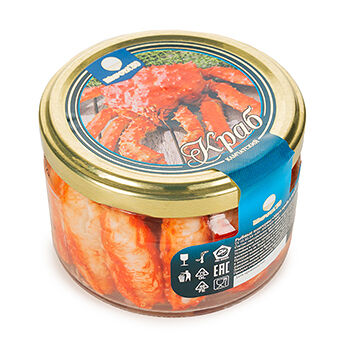 Мясо краба Широта 50 в солевой заливке PREMIUM