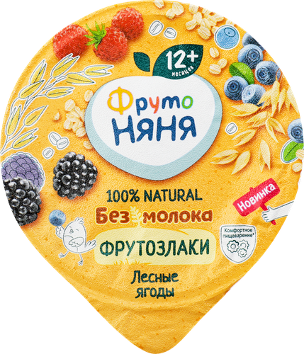 

Десерт овсяный Фрутоняня ФрутоЗлаки Яблоко, лесные ягоды, 140 г