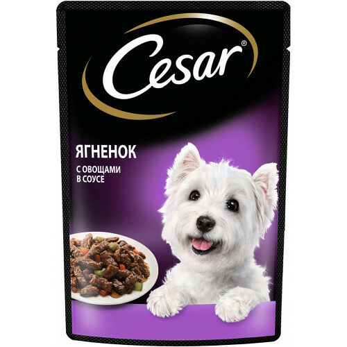 Cesar пауч для собак Ягненок и овощи