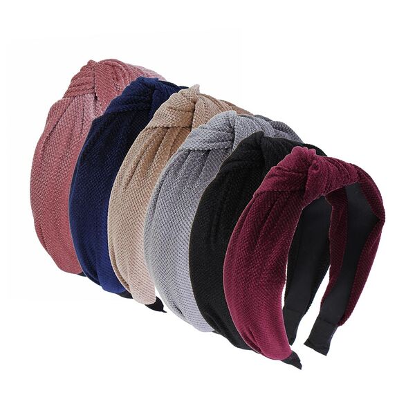 Beriotti ободок для волос, 3 см, abs, полиэстер, 6 цветов в ассортименте