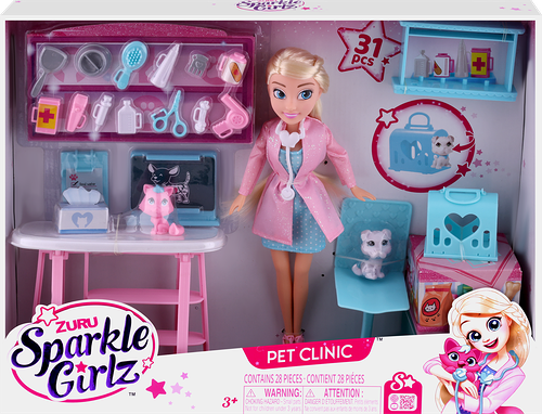 Набор игровой SPARKLE GIRLZ Ветеринарная клиника, 9 предметов