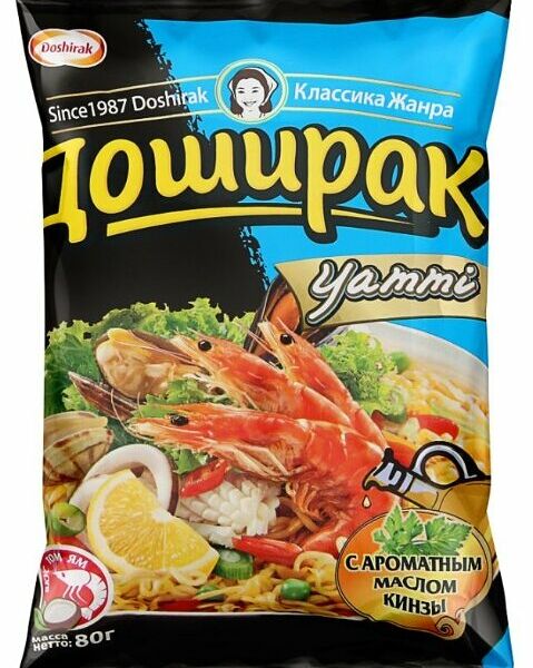 Лапша быстрого приготовления Доширак Yammi со вкусом Том Ям