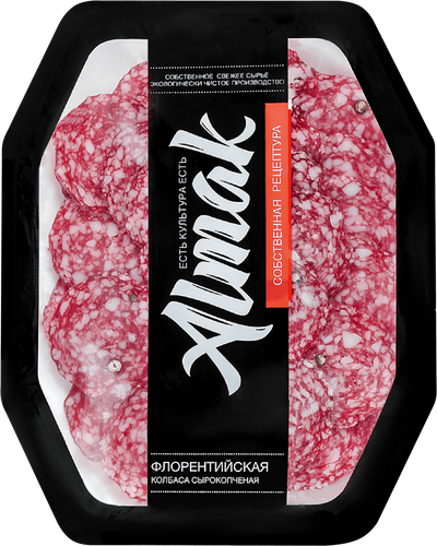 

Колбаса Almak Флорентийская сырокопченая нарезка 80 г