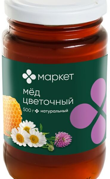 Мед Маркет Цветочный натуральный 500г