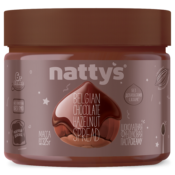 Паста Nattys шоколадная молочный шоколад-фундук