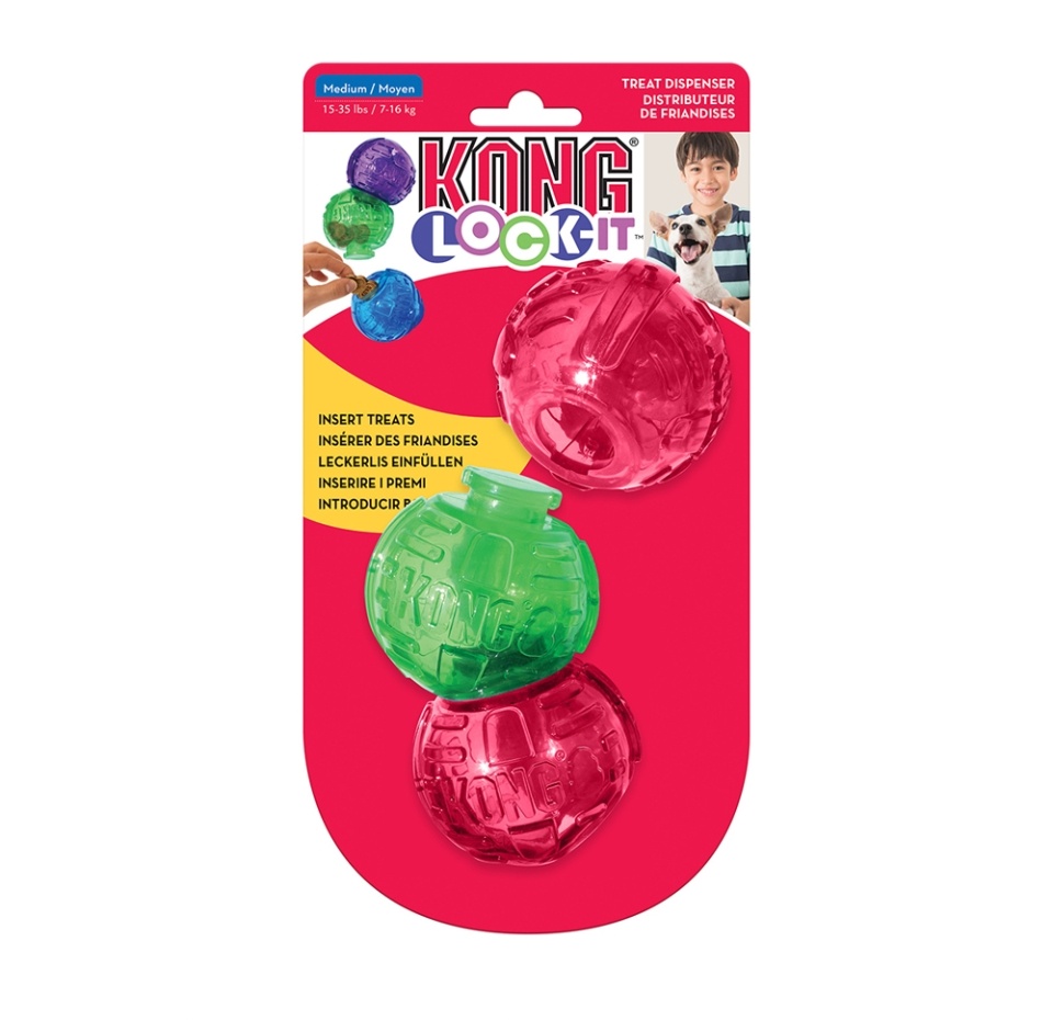 

Игрушка для собак Kong Holiday Lock-It M Шары, 6 см, 3 шт., в ассортименте