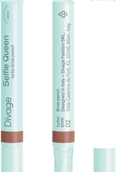 Карандаш для бровей Divage Turbo Selfie Queen тон 02 0.9 г