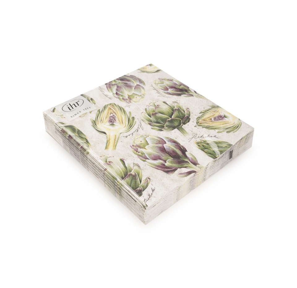 

Салфетки бумажные IHR Modern Artichoke 33х33 см 3-сл зеленые 20 шт
