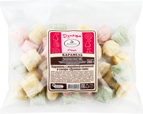 

Карамель Воронежская КФ Дуняша Микс с желейной начинкой 200 г