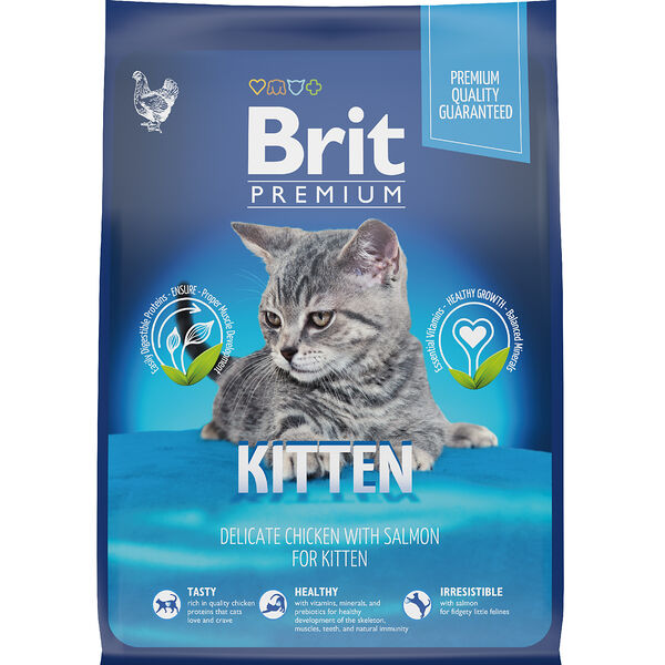 Brit Premium Cat Kitten для котят, беременных и кормящих кошек Курица