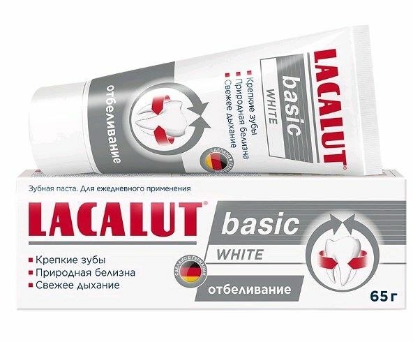 Зубная паста Lacalut basic white 65г