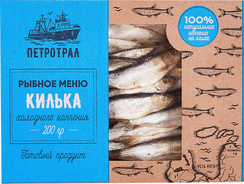 

Килька Каспийская холодного копчения ПЕТРОТРАЛ неразделанная, 200г