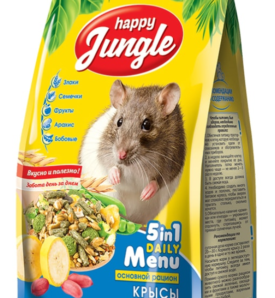 Корм Happy Jungle для крыс Злаковое ассорти